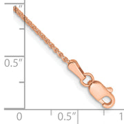 14k Rose Gold 1.25mm D/C Spiga Chain