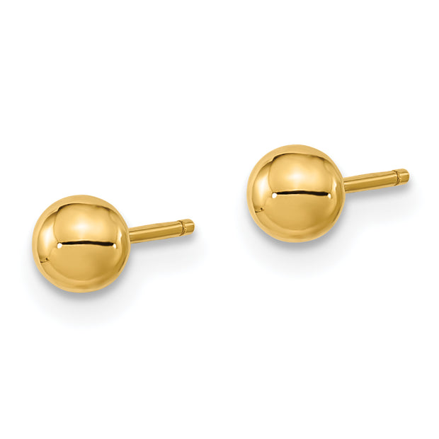 14K Two-tone Madi K 4-5mm Round White FWC Pearl Set of 3 Earrings