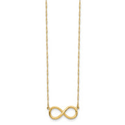 14K Polished Infinity Necklace
