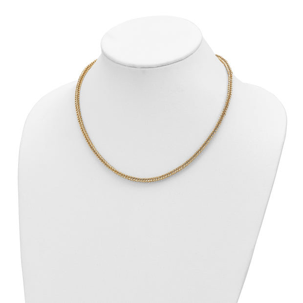 14K Polished D/C Fancy Link Necklace