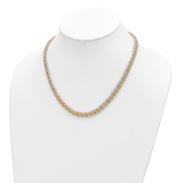 14K Polished Fancy Link Necklace