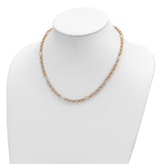14K Polished Fancy Link Necklace