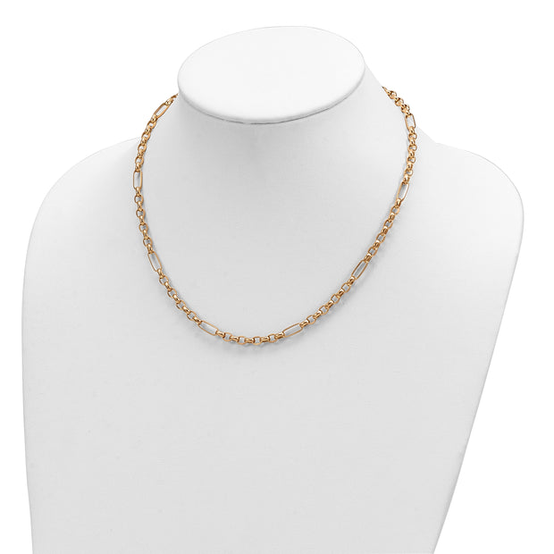 14K Polished Fancy Link Necklace