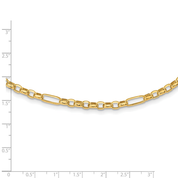 14K Polished Fancy Link Necklace