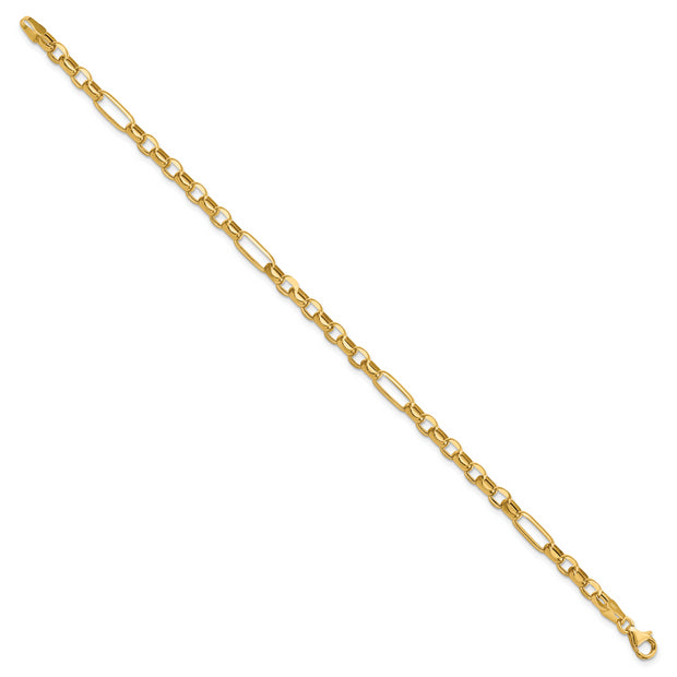 14K Polished Fancy Link Bracelet