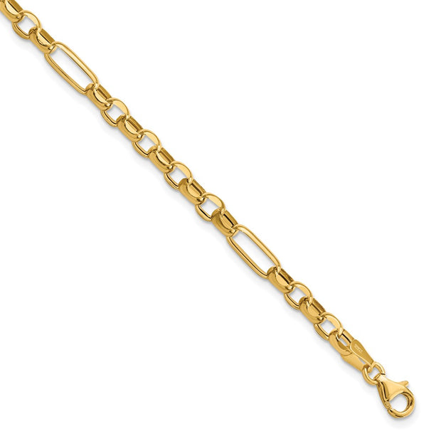 14K Polished Fancy Link Bracelet