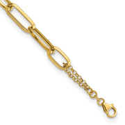 14k Polished Multi Link 7in Bracelet