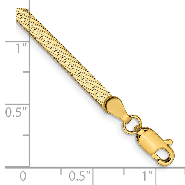 14k 3mm Silky Herringbone Chain