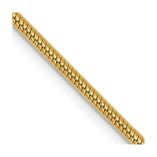 14k 1.6mm Round Snake Chain (Per Inch)