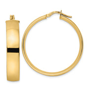 14K Polished Hoop Earrings