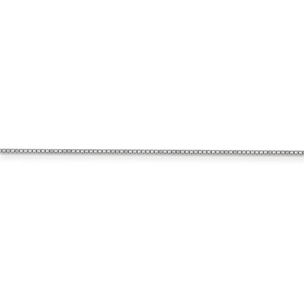 14k WG .9mm Box with Spring Ring Clasp Chain