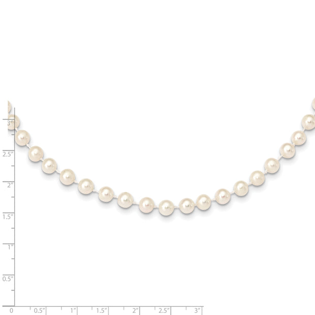 14k 5-6mm White Near Round Freshwater Cultured Pearl Necklace
