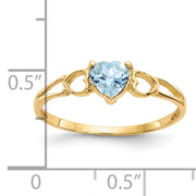 14k Aquamarine Birthstone Ring