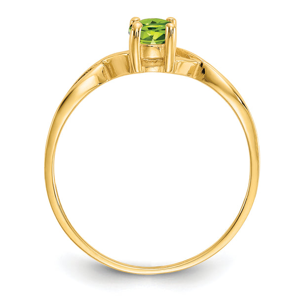 14k Peridot Birthstone Ring