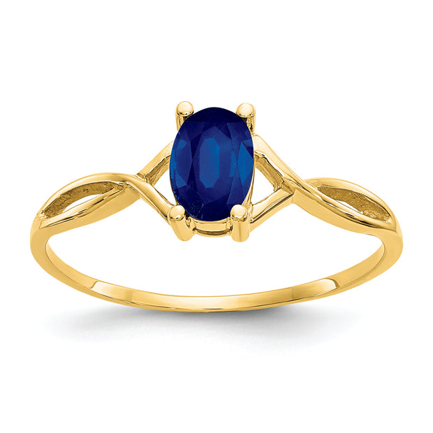 14k Sapphire Birthstone Ring