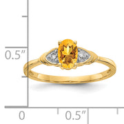 14k Citrine and Diamond Ring