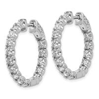 14kw TRUE ORIGIN Lab Grown VS DEF Diamond Hoop with Safety Clasp