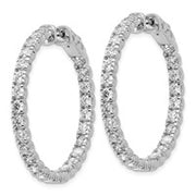 14kw TRUE ORIGIN Lab Grown VS DEF Diamond Hoop with Safety Clasp