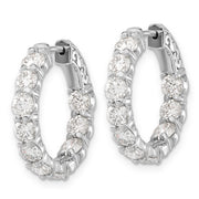 14kw Lab Grown Diamond VS/SI FGH Round Hoop w/Safety Clasp Earrings