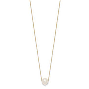 14K 10-11mm Round White FWC Pearl Rope Necklace