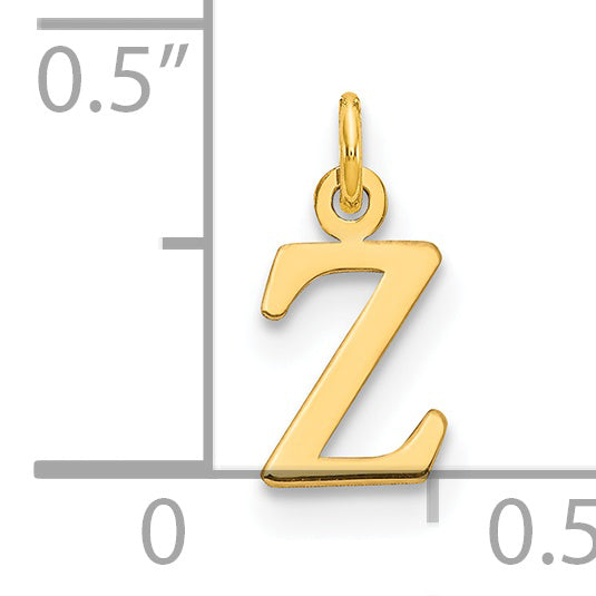 14ky Cutout Letter Z Initial Pendant