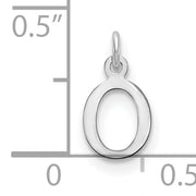 Sterling Silver Rhodium-plated Letter O Initial Charm