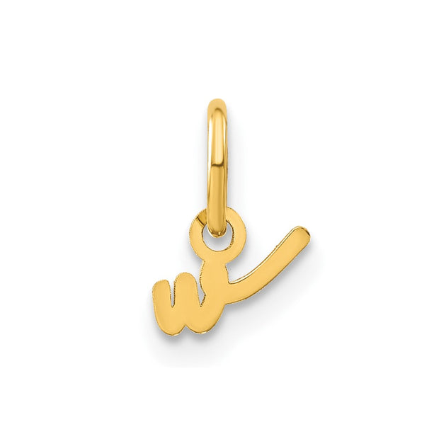 14ky Lower case Letter W Initial Charm