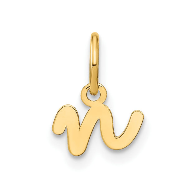 14KY Lower case Letter N Initial Charm