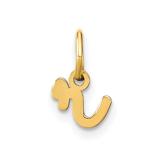 14KY Lower case Letter R Initial Charm