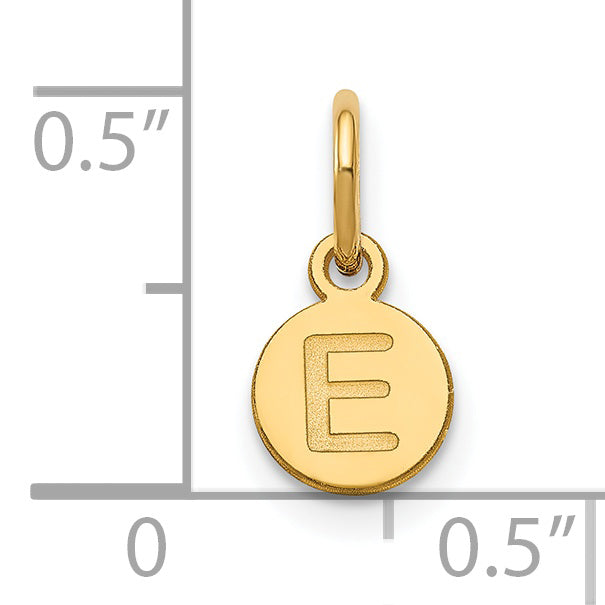 14k Yellow Gold 1 Letter Bubble Pendant