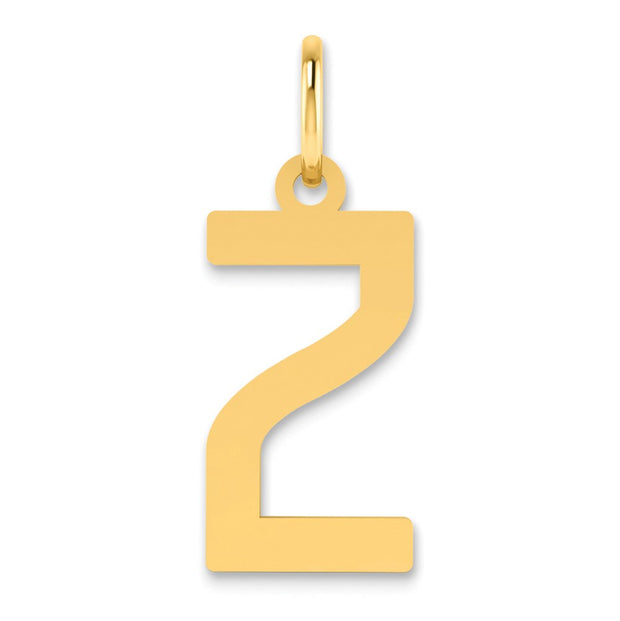 14ky Letter Z Initial Pendant