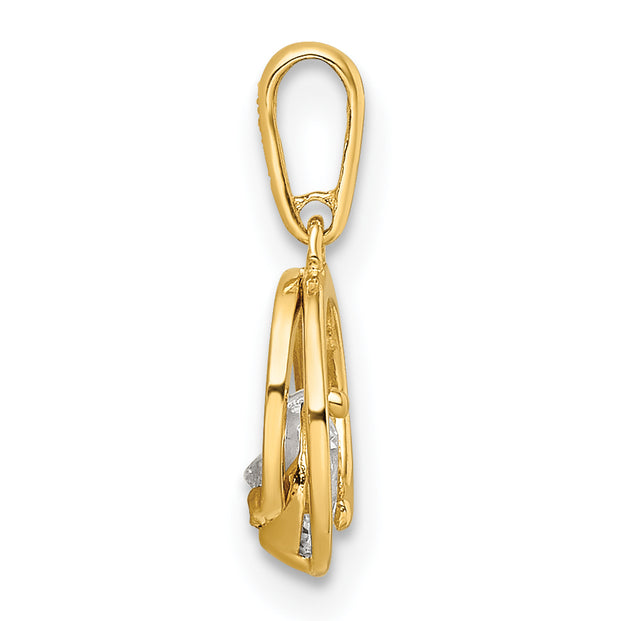 14k CZ Pendant