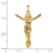 14k Polished Solid Risen Christ Pendant