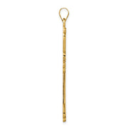 14k Polished Solid Fancy Cross Pendant