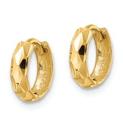 14k D/C Hinged Hoop Earrings