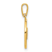 14K Polished Circle with DREAM Pendant