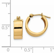 14k Polished Hoop Earrings