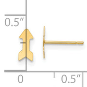 14K Polished Arrow Post Earrings